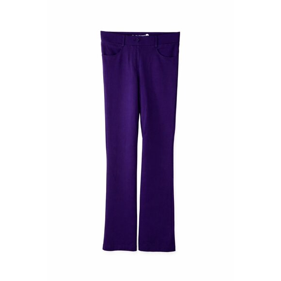 Betabrand Women's Purple Stretch 7 Pocket Yoga Pant, Aubergine, SP - Picture 2 of 8